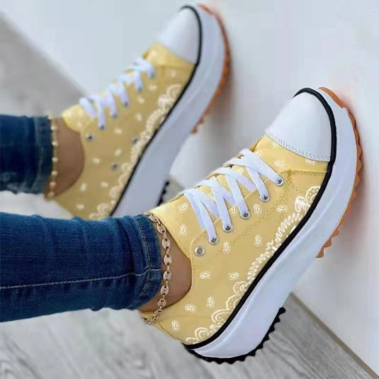 Lovely casual women sneakers with patterns and different colors for you