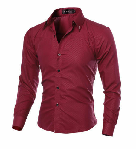 Luxurious men's work shirt, solid color, long sleeves, 4_colors