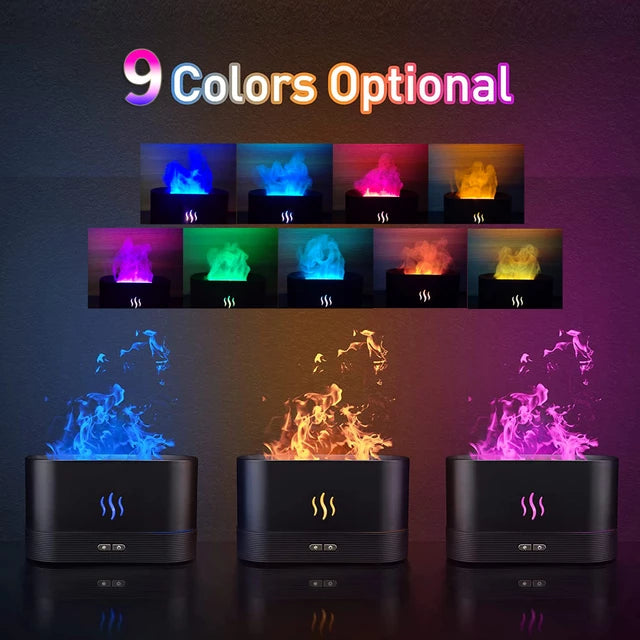 Load image into Gallery viewer, REUP Flame Air Humidifier Essential Oil Ultrasonic Aroma Diffuser

