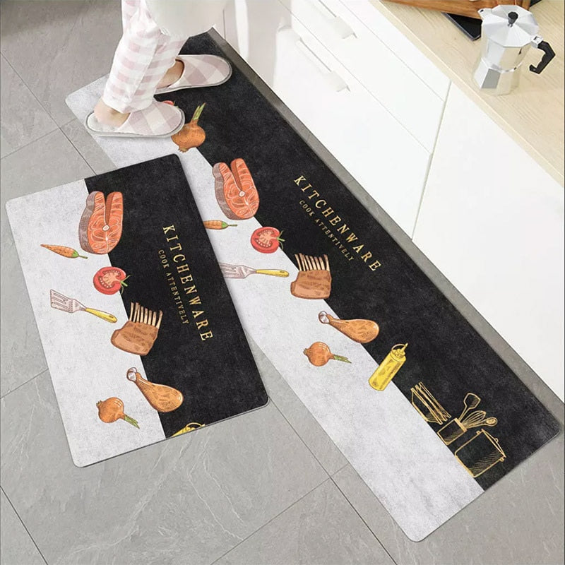 Load image into Gallery viewer, Fashion simple Scandinavian style kitchen rug
