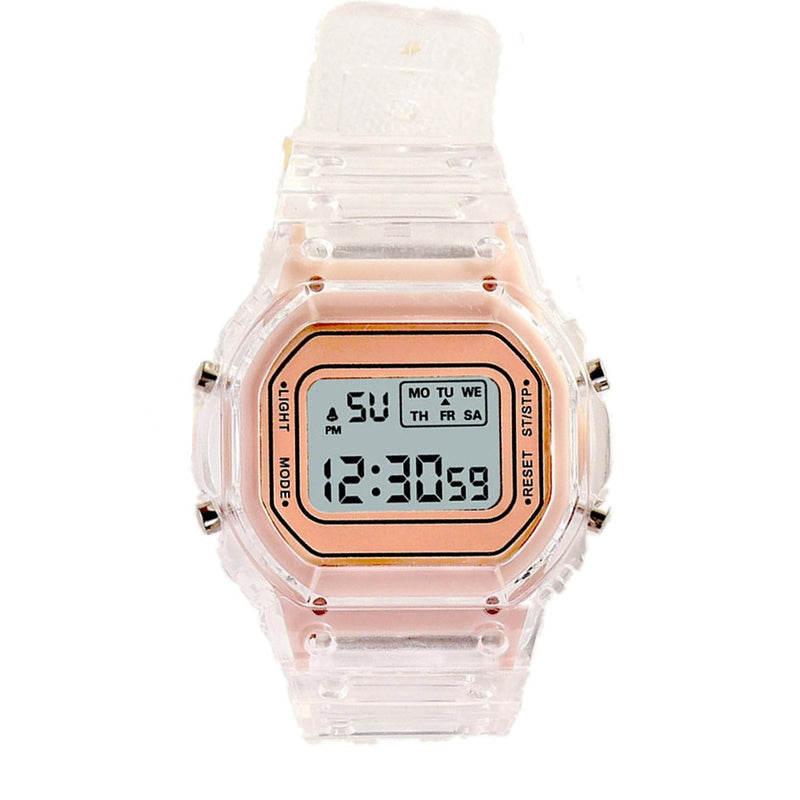 Load image into Gallery viewer, Cute digital women's watch auxiliary hour transparent bracelet 10_colors
