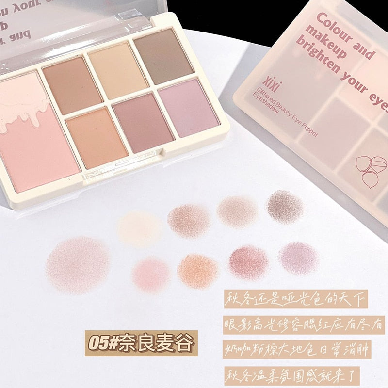 Load image into Gallery viewer, A palette of 7 matte, soft-touch, long-wearing, water-resistant eyeshadows
