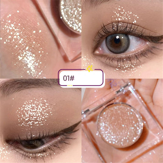 Gorgeous shimmer diamond eyeshadow palette, long lasting shine and can be used as highlighter