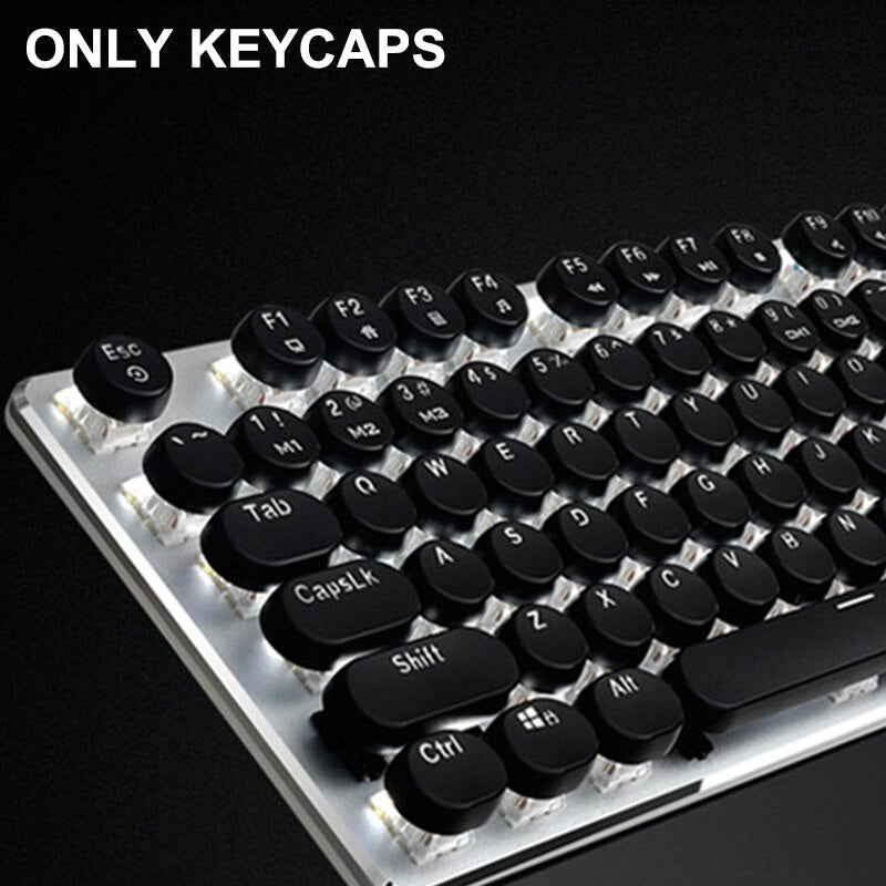 Load image into Gallery viewer, 104 Keys Punk Keycaps Plating Key Cap for Cherry MX Mechanical Keyboard Backlit Design High-Quality PBT Material Keycaps
