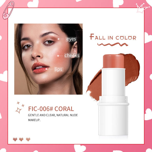 6 colors waterproof highlighter stick glitter contour, face bronzer, shimmer blush