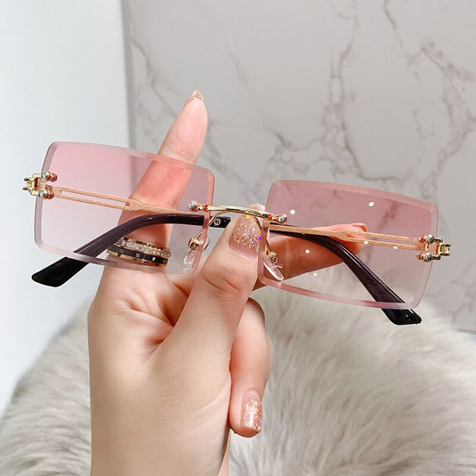Women's sunglasses 2022 The most luxurious and latest fashion Square lens without frame