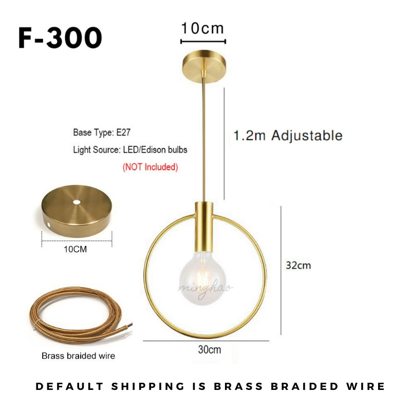 Load image into Gallery viewer, Personality Ins Wind Single Head Ring Pendant Lights For Bedroom Bedside Dinning Bar Porch Lighting Fixture Hanging Lamp
