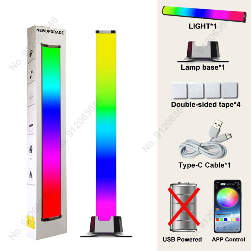 Load image into Gallery viewer, LED Pickup Light RGB Sound Control Symphony Lamp App Control Music Rhythm Lights Ambient LED Lamp
