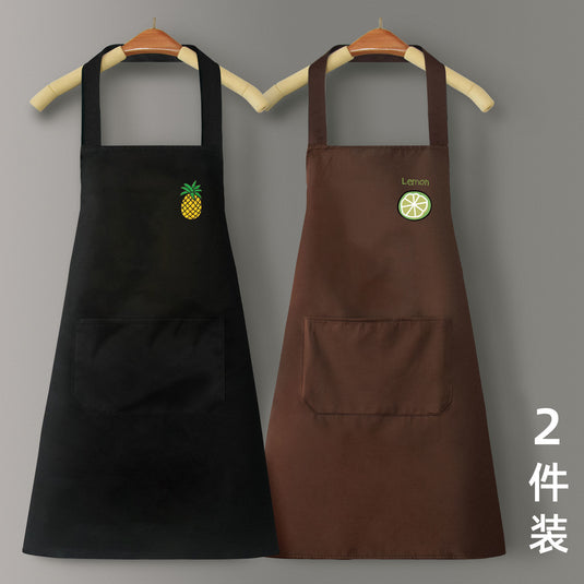 New korean version waterproof and oil-proof home kitchen apron for men and women
