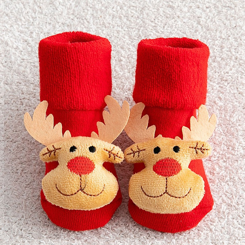 Load image into Gallery viewer, Soft socks for newborns Made of cotton, non-slip Suitable for Christmas
