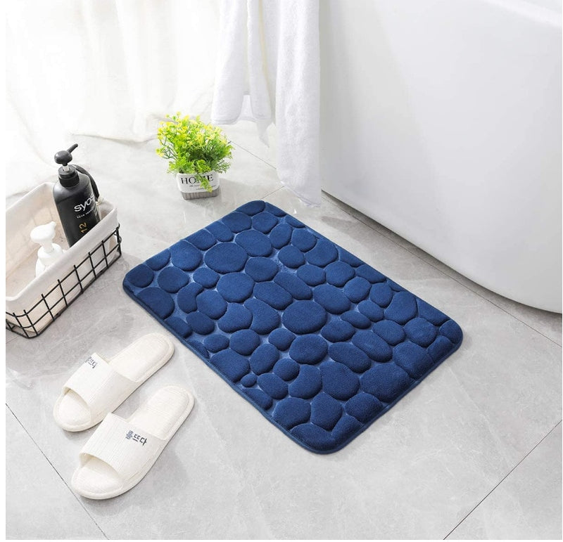 Load image into Gallery viewer, Bath mat, for drying feet, non-slip, patterned pebbles 8_colors.
