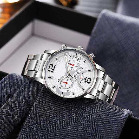 Luxury men's watch sports watch stainless steel leather bracelet