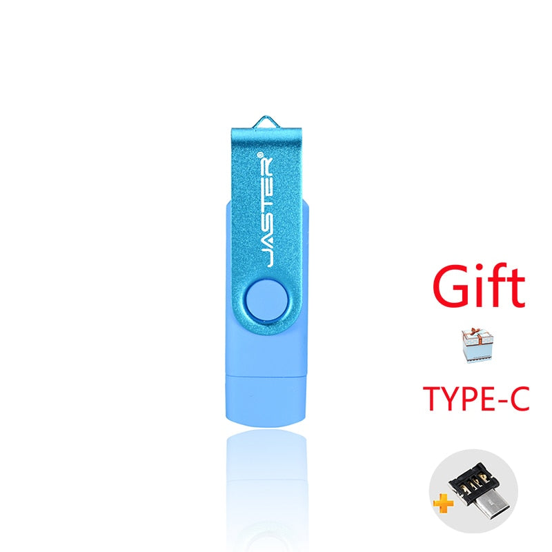 Load image into Gallery viewer, JASTER high speed usb flash You can not connect to it, but to the computer and to the mobile phone Two storage capacity: 2GB_64_GB assorted colors
