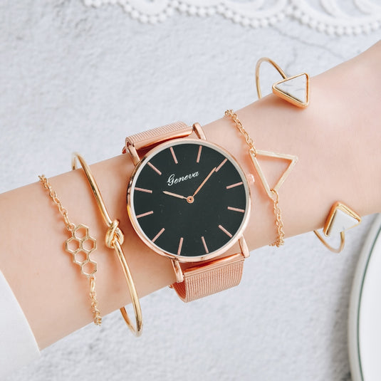 Luxury Women's Quartz Watch With matching accessories for the watch 6_colors