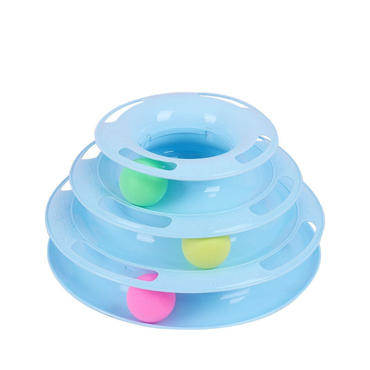 Interactive game for cats For breeding and training cats Disc, rotor and balls in it many shapes