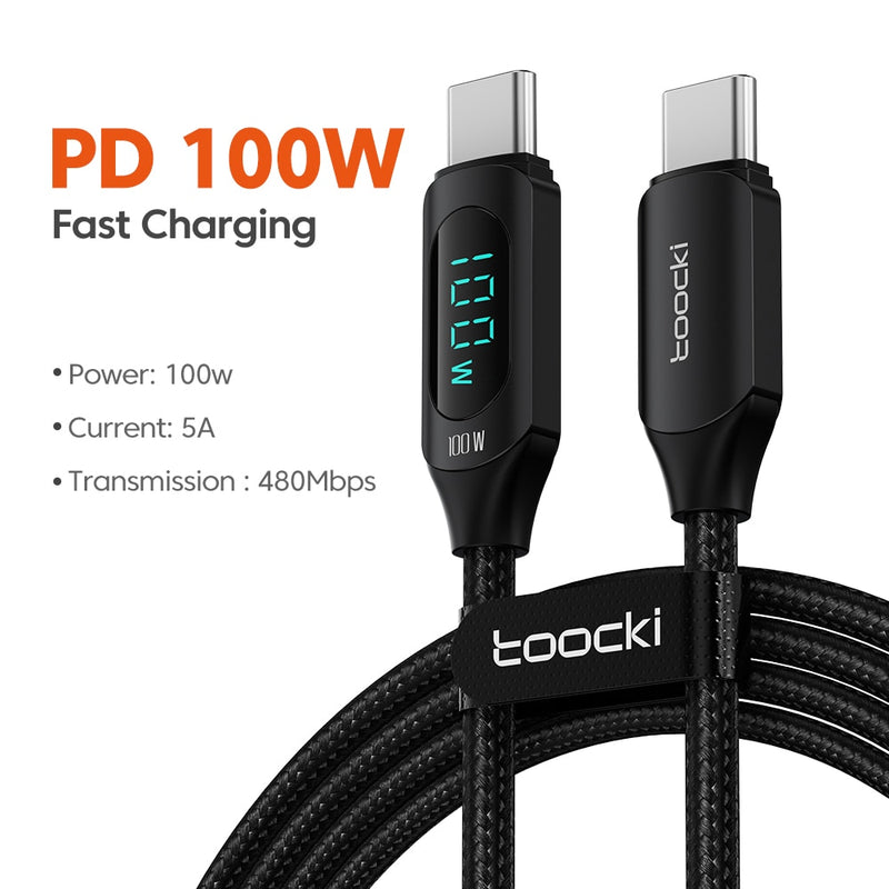 Load image into Gallery viewer, USB charger cable, fast, suitable for all USB-enabled phones, charger has electronic screen 1m_2m long
