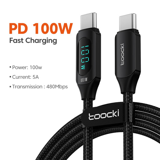 USB charger cable, fast, suitable for all USB-enabled phones, charger has electronic screen 1m_2m long
