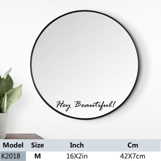 Mirror hanging on the wall To decorate the home décor With a shelf to carry things