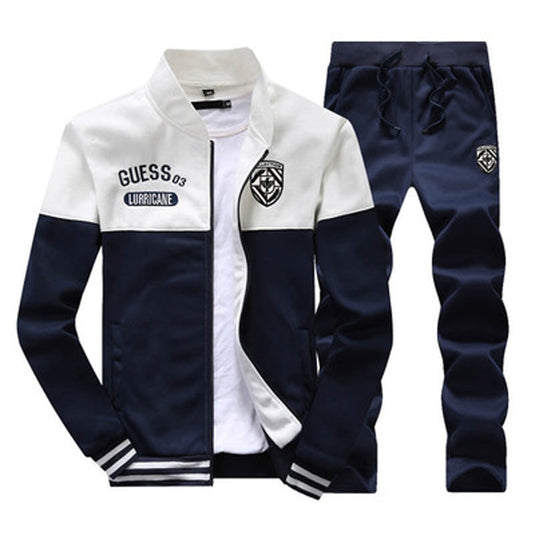 Men's polyester tracksuit is suitable for sports in spring and is elegant