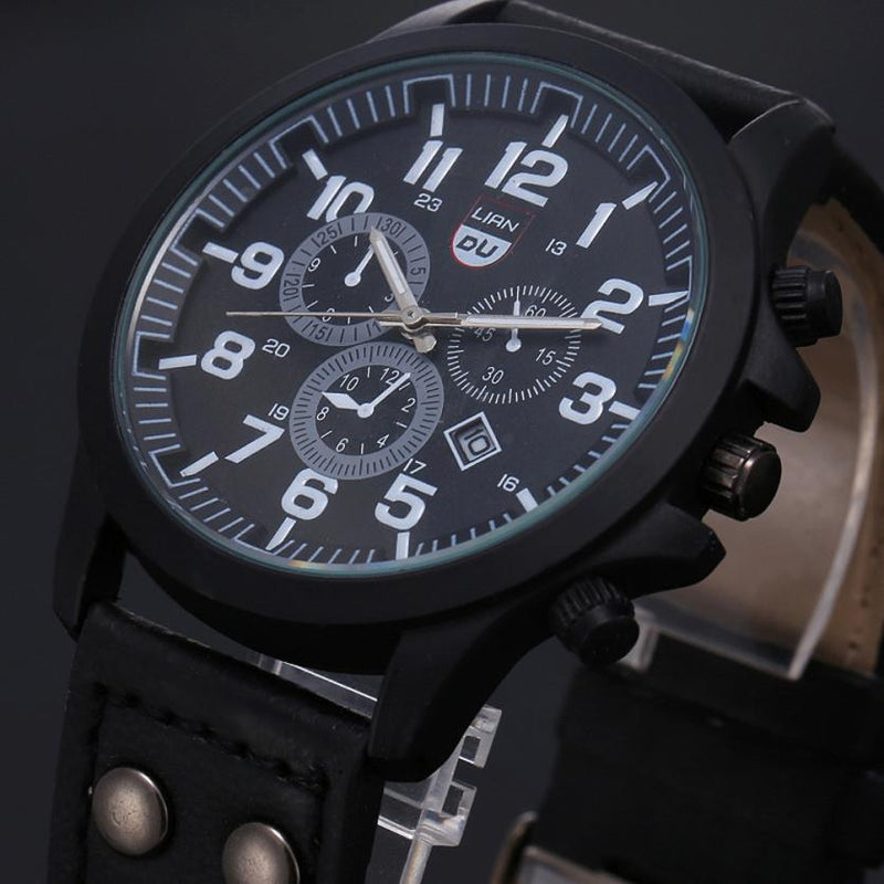 Load image into Gallery viewer, 2022 Vintage Classic Watch Men Watches Stainless Steel Waterproof Date Leather Strap Sport Quartz Army relogio masculino reloj
