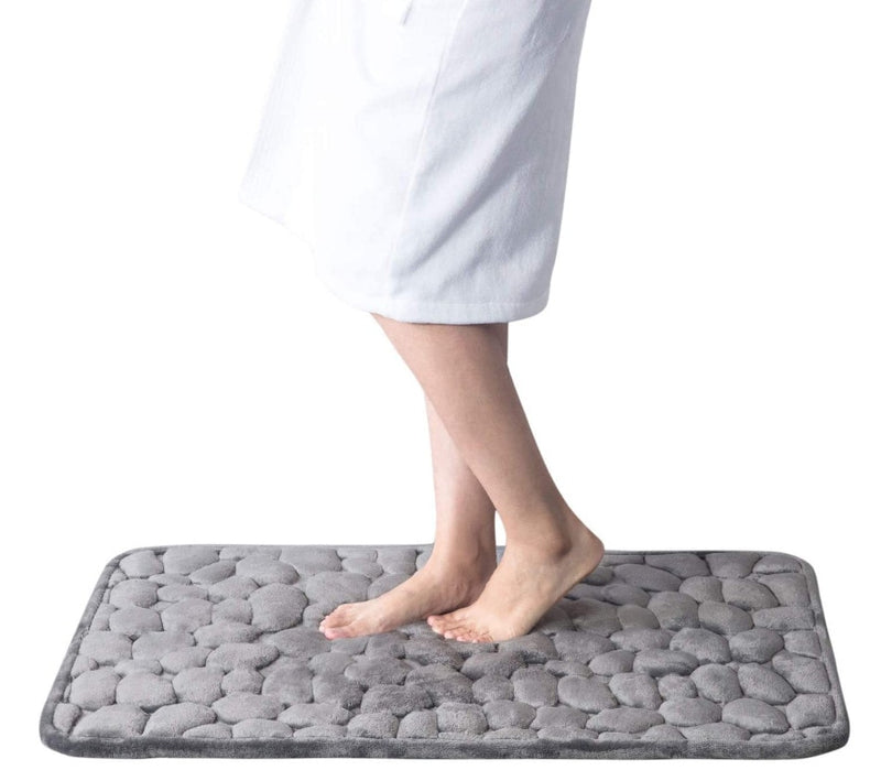 Load image into Gallery viewer, Bath mat, for drying feet, non-slip, patterned pebbles 8_colors.
