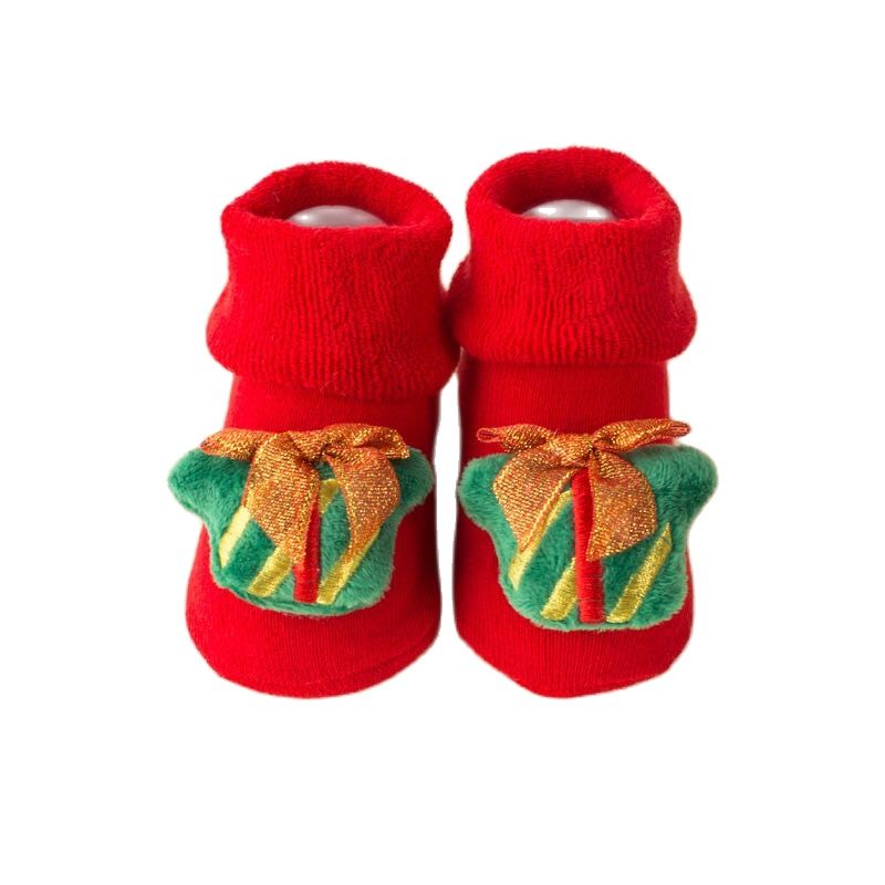 Load image into Gallery viewer, Soft socks for newborns Made of cotton, non-slip Suitable for Christmas
