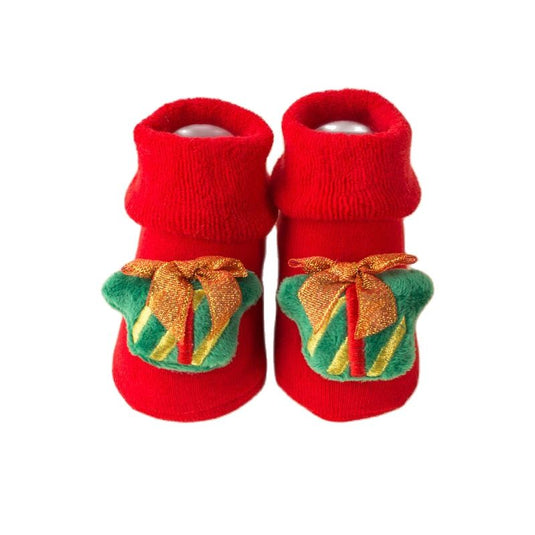 Soft socks for newborns Made of cotton, non-slip Suitable for Christmas