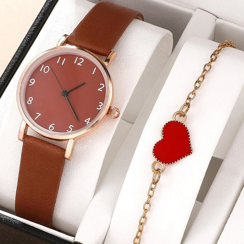 Load image into Gallery viewer, New women's watch 2022 Elegance title leather bracelet Sora looks like a clock
