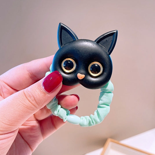 2022 Beautiful and cute hair bands for girls, cat shape, elastic 15_color
