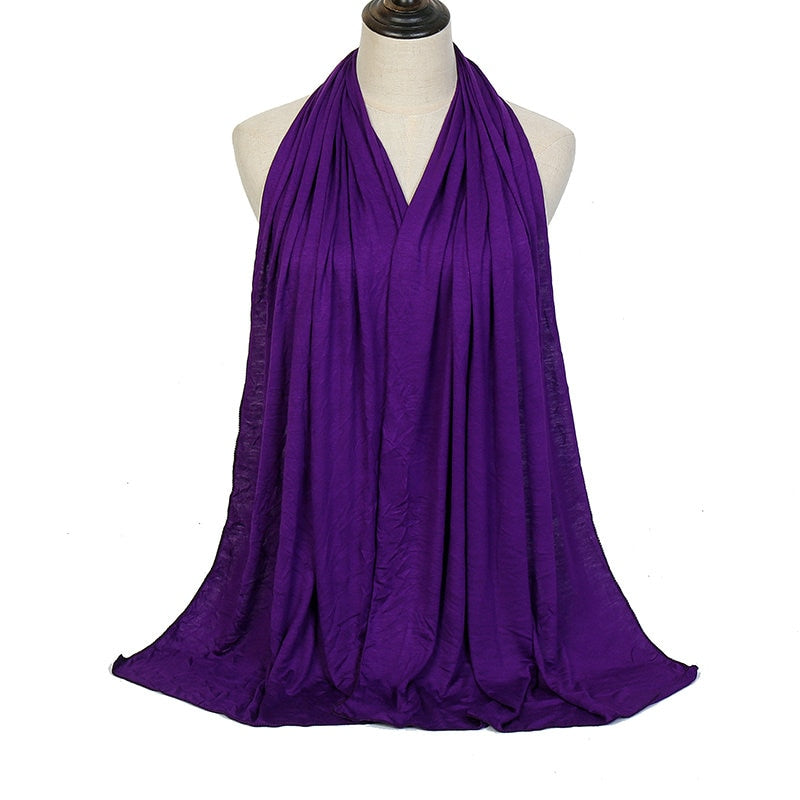 Load image into Gallery viewer, Cotton jersey scarf and veil Suitable for Muslim women soft and cottony elegant and covert all the colors
