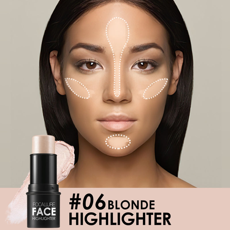 Load image into Gallery viewer, FOCALLURE makeup shimmer highlighter contour &amp; bronzer creamy shimmer powder glitter contour stick
