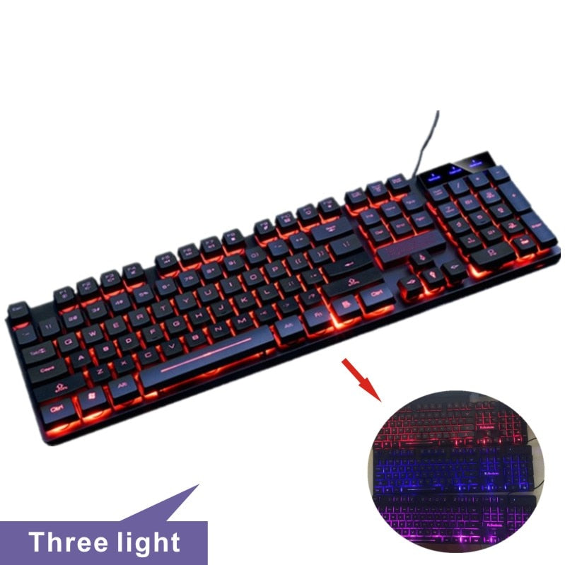 Load image into Gallery viewer, RGB Backlit Gaming Gamer Keyboard For PC Computer Desktop Laptop LED Luminous Mechanical Waterproof USB Wired Ergonomic Keyboard
