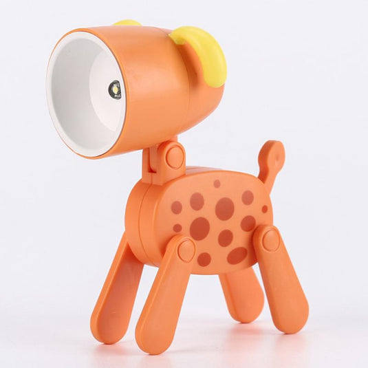 LED Night Light Mini Folding Desk Lamp Cute Pet Lights Dog Deer Dinosaur Flower Portable Night Light Student Living Room Decor
