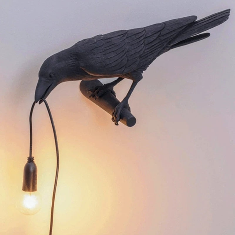 Load image into Gallery viewer, bedroom night lamp shaped like a bird A base for carrying the ball can be placed on the wall Two colors: black and white

