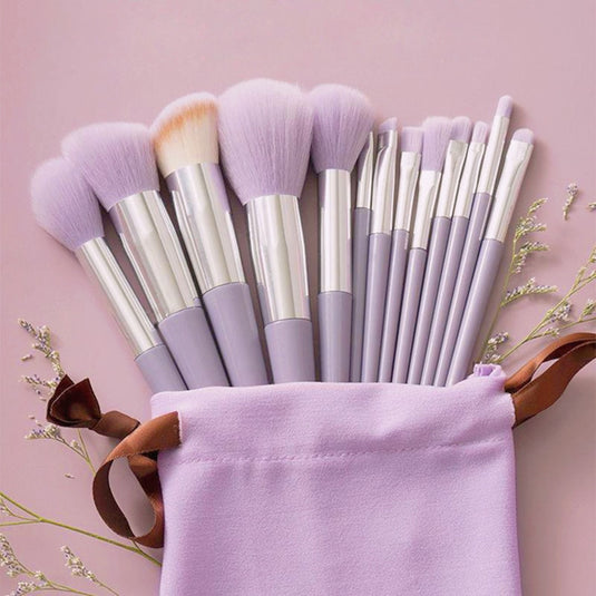 13pcs fluffy soft makeup brush set for cosmetics, blusher and eyeshadows