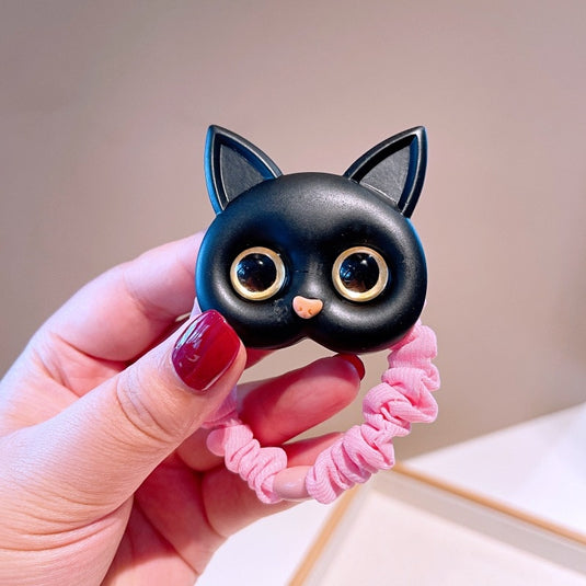 2022 Beautiful and cute hair bands for girls, cat shape, elastic 15_color