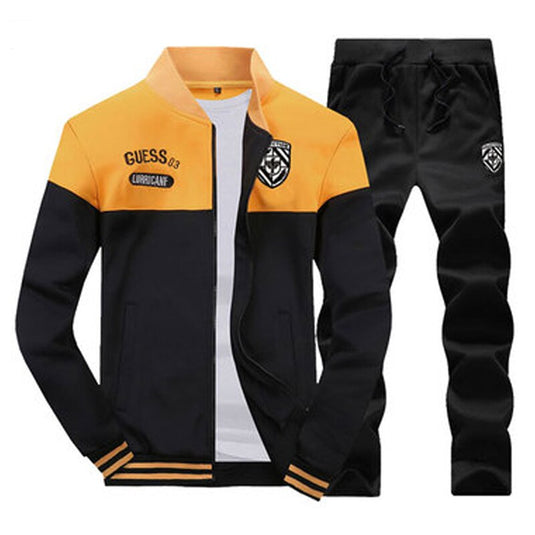 Men's polyester tracksuit is suitable for sports in spring and is elegant