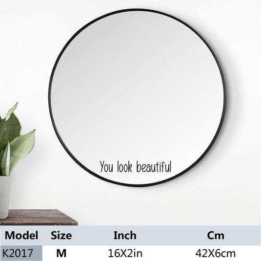 Mirror hanging on the wall To decorate the home décor With a shelf to carry things