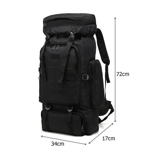 Large bag for travel and fishing bear in the back military figure waterproof
