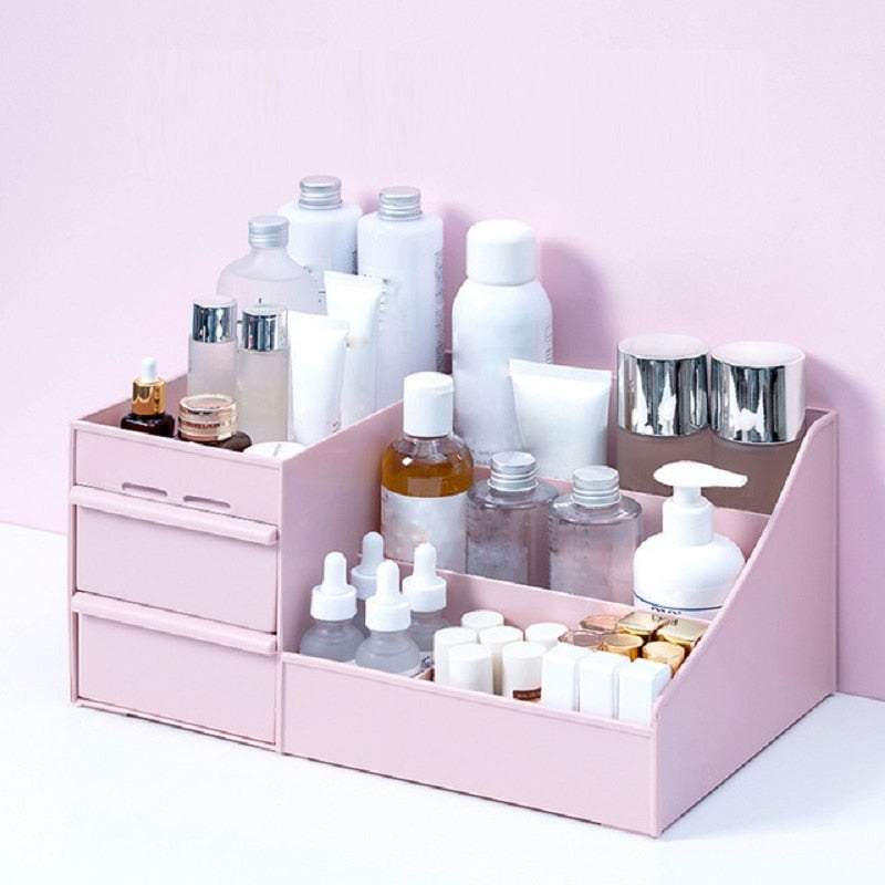 Load image into Gallery viewer, Large capacity cosmetic storage box with drawers and make your cosmetics tidy
