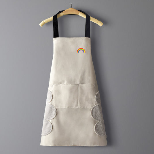 New korean version waterproof and oil-proof home kitchen apron for men and women