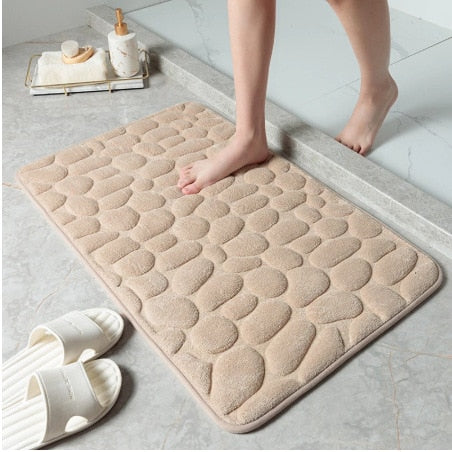 Load image into Gallery viewer, Bath mat, for drying feet, non-slip, patterned pebbles 8_colors.
