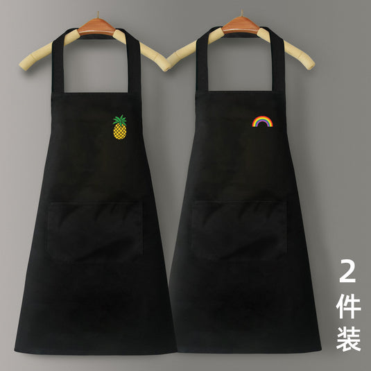 New korean version waterproof and oil-proof home kitchen apron for men and women