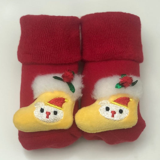 Soft socks for newborns Made of cotton, non-slip Suitable for Christmas