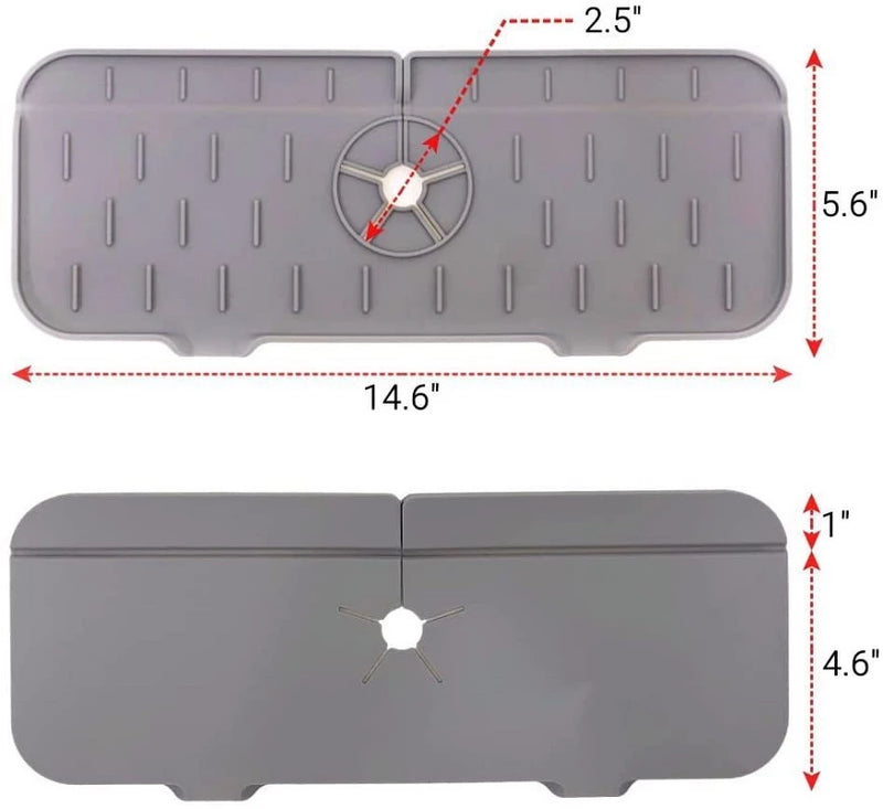 Load image into Gallery viewer, A silicone shelf is placed around the faucet. It holds the sponge. There is a passage for draining the water

