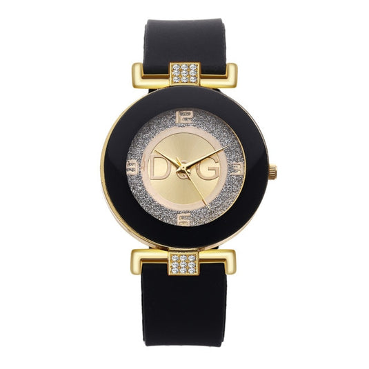 Women's watch from quartz Simple and beautiful design for ladies silicone bracelet