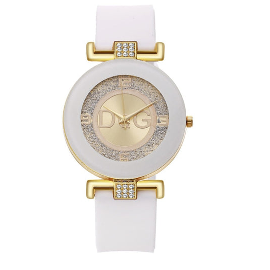 Women's watch from quartz Simple and beautiful design for ladies silicone bracelet
