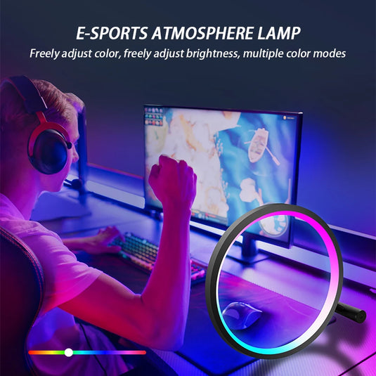 Smart LED Wall Light RGB Desktop Atmosphere Desk Lamp Bluetooth APP Control Suitable For Game Room Bedroom Bedside Decoration