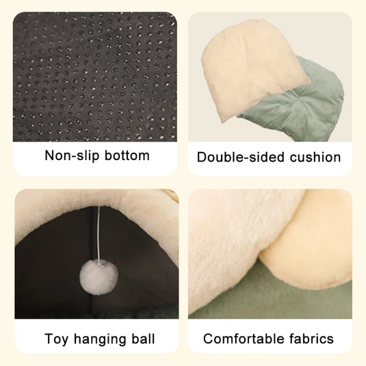 Tent bed For cats and small dogs comfortable pillow Warms your pet in the winter