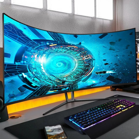 TITAN ARMY 35 inch 3440*1440 resolution curved screen free sync 21:9 ultra wide band fish screen 4K gaming monitor 120HZ